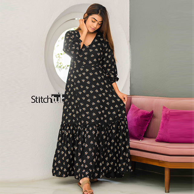 ORO RUFFEL MAXY DRESS