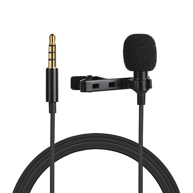 1.5m Lavalier Recording Microphone 3.5mm jack  (With Free 2 Meters Extension Cable) 