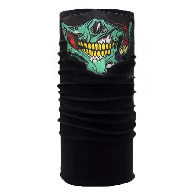 Motorcycle Green Skull Face Mask (CM3069)